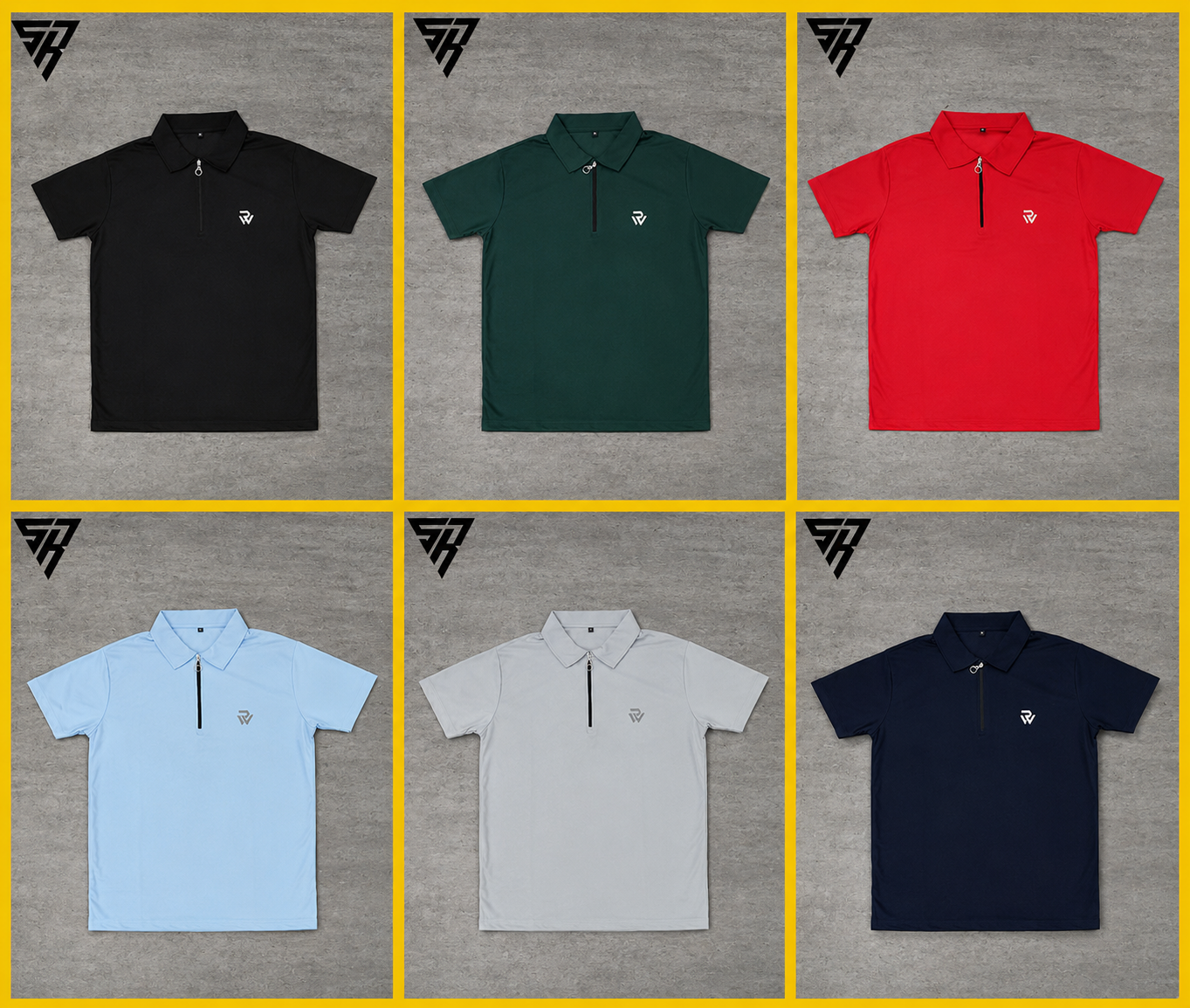Zipper Polo Plain T-shirts 189/- Only